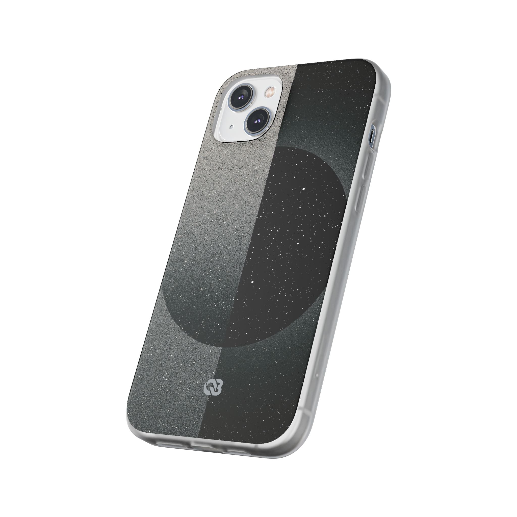 Black Lite Phone Case for iPhone - Lunar Static Orbit