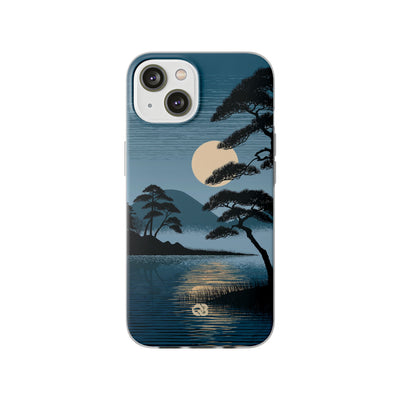 Blue Lite Phone Case for iPhone - Midnight Kyoto Pine