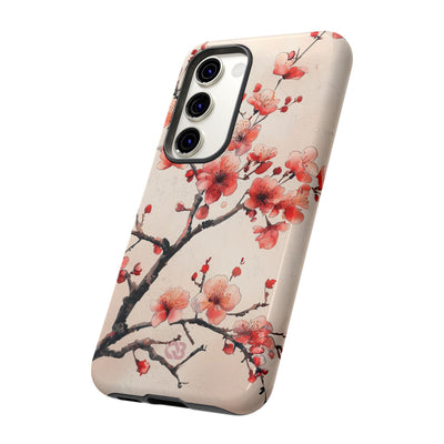 Crimson Silk Flora · Tough Phone Case for Samsung