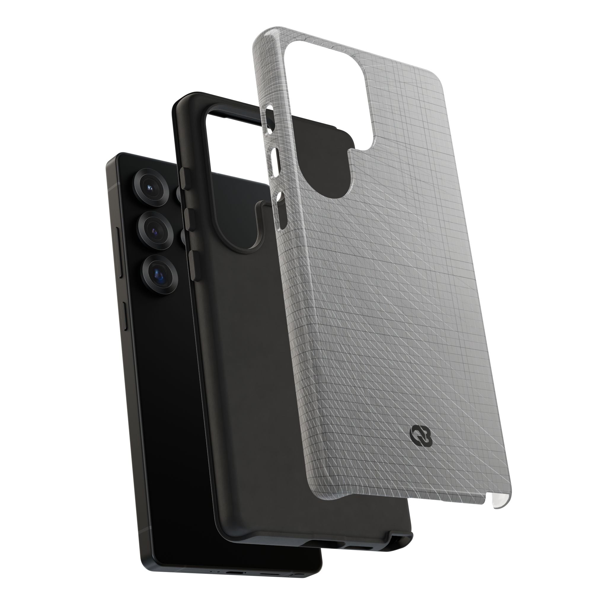 Grey Tough Phone Case for Samsung - Chrome Mesh Warp