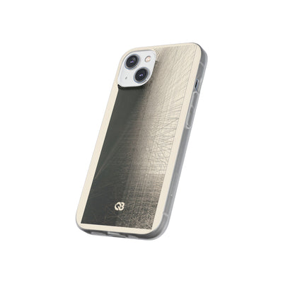Beige Lite Phone Case for iPhone - Brutalist Graphite Grid