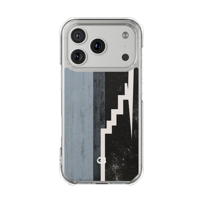 Grey Impact MagSafe Phone Case for iPhone - Industrial Concrete Void