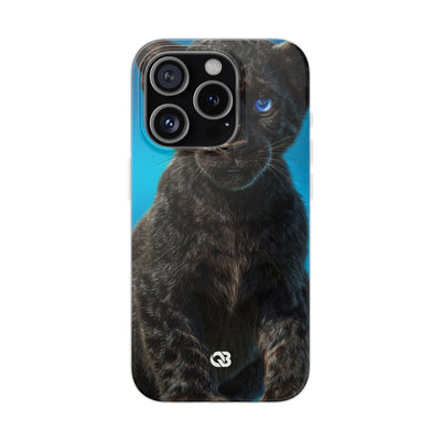 Sapphire Gaze Panther · Soft Phone Case for iPhone