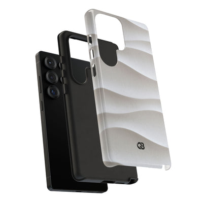 White Tough Phone Case for Samsung - Arctic Flow Ridges