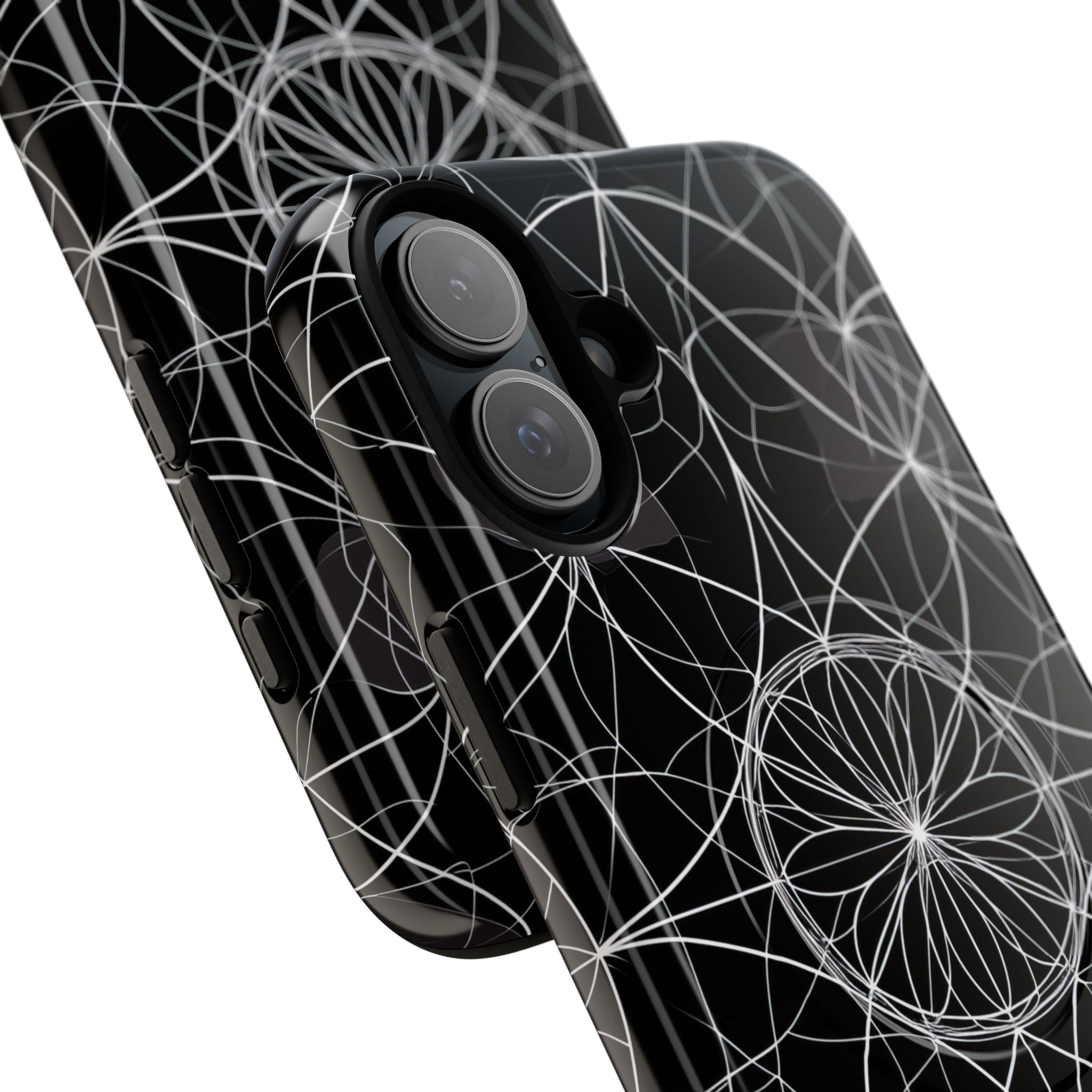 Strahlender Blütenblatt-Orbit iPhone 16 Plus Case - Tough+