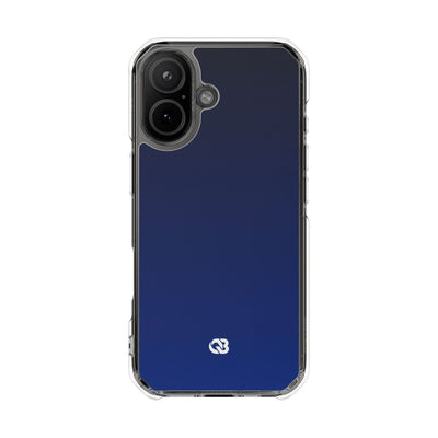 Midnight Cobalt Gradient · Clear Impact Magnetic Phone Case for iPhone · Blue