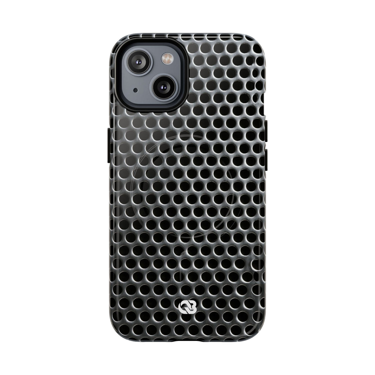 Brushed Perforated Steel · Tough 2.0 Magnetic Phone Case for iPhone · Silver