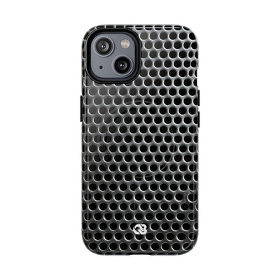 Brushed Perforated Steel · Tough 2.0 Magnetic Phone Case for iPhone · Silver
