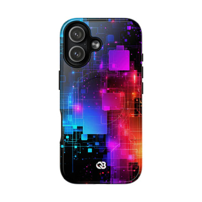 Spectral Circuit Grid · Tough 2.0 Magnetic Phone Case for iPhone · Black