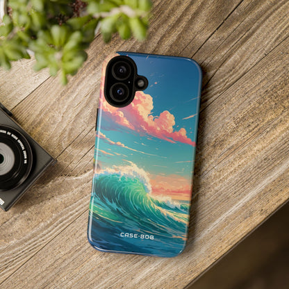 Turquoise Crest iPhone 16 Plus Case - Tough