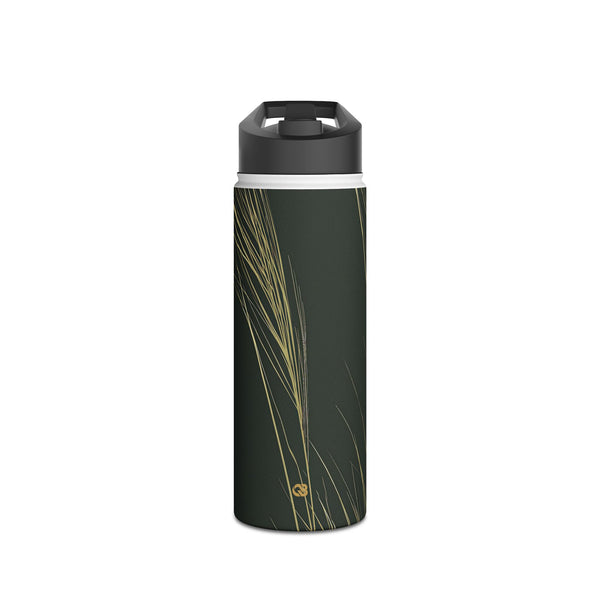 Golden Whispering Reeds · Insulated Water Bottle · Green