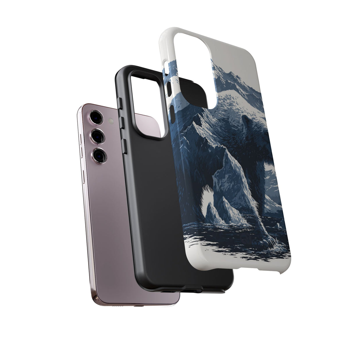Fjord Summit Bear · Tough Phone Case for Samsung · Blue