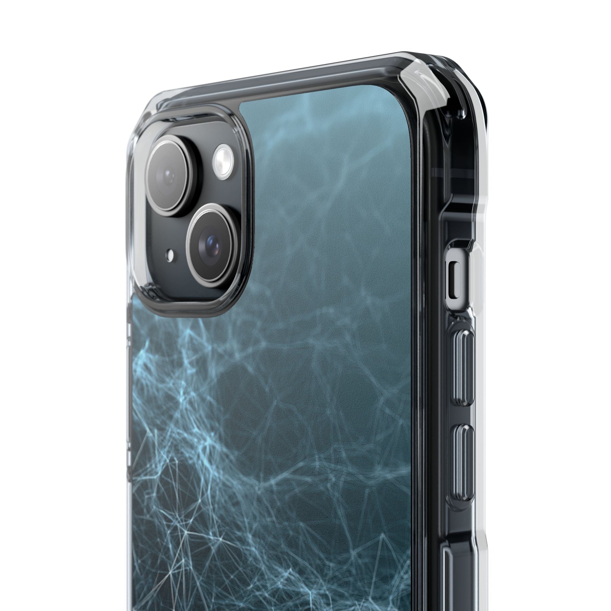 Teal Impact MagSafe Phone Case for iPhone - Arctic Neural Mesh