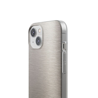 Grey Lite Phone Case for iPhone - Brushed Nickel Linen