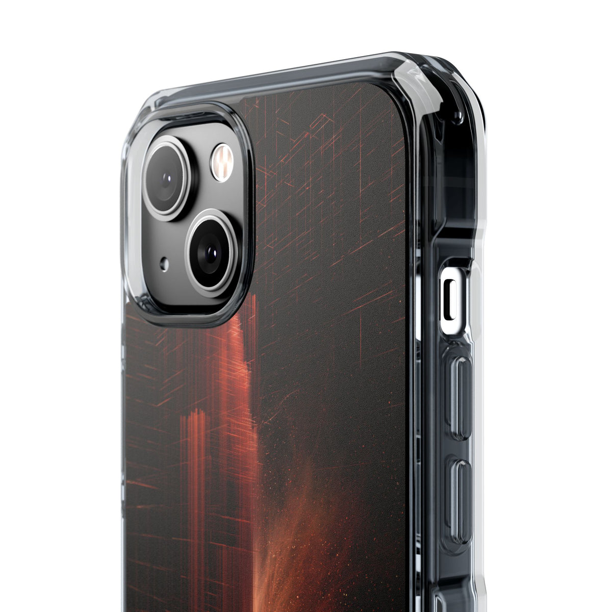 Luminous Monolith · Clear Impact Magnetic Phone Case for iPhone · Black