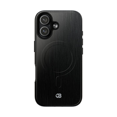Obsidian Brushed Steel · Tough 2.0 Magnetic Phone Case for iPhone · Black