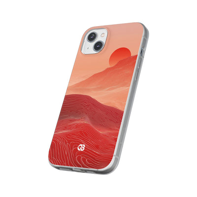 Red Lite Phone Case for iPhone - Crimson Ridge Lines