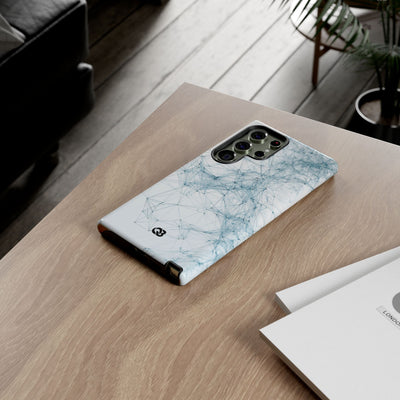Blue Tough Phone Case for Samsung - Glacial Neural Web