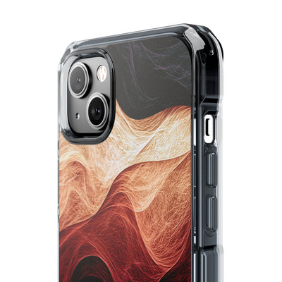 Ember Wave Dispersion · Clear Impact Magnetic Phone Case for iPhone · Red