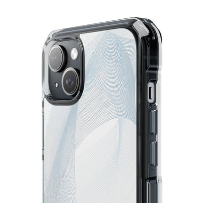 Glacial Contour Waves · Clear Impact Magnetic Phone Case for iPhone · White