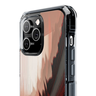 Red Impact MagSafe Phone Case for iPhone - Crimson Pulse Horizon