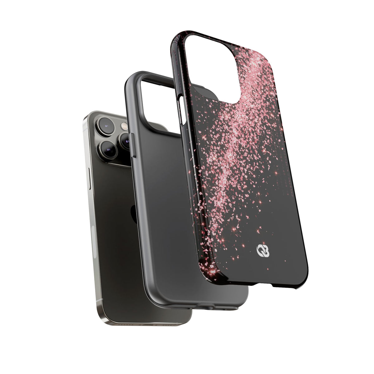Rose Digital Cascade · Tough Phone Case for iPhone · Pink