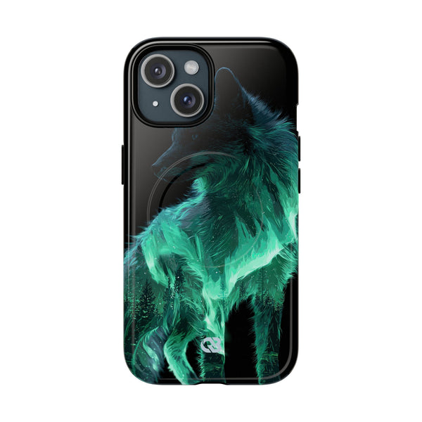 Nordic Aurora Fox · Tough 2.0 Magnetic Phone Case for iPhone · Teal