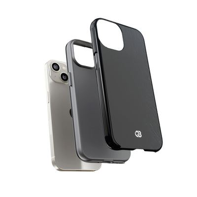 Black Tough Phone Case for iPhone - Midnight Brushed Grain