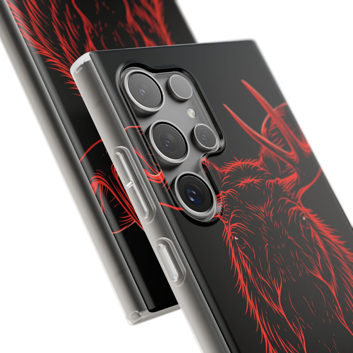 Nordic Moose Contour · Lite Phone Case for Samsung · Red