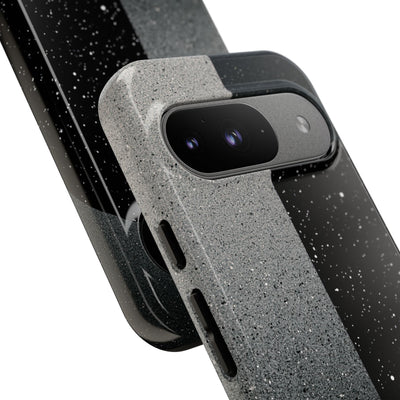 Black Tough Phone Case for Google Pixel - Lunar Static Orbit