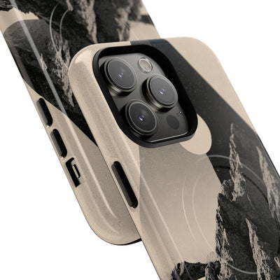 Beige Tough 2.0 Magsafe Phone Case for iPhone - Obsidian Summit Parchment