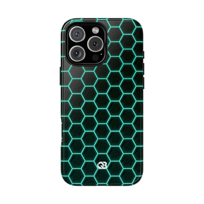 Neon Hex Spectrum · Tough Phone Case for iPhone · Teal