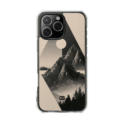 Beige Impact MagSafe Phone Case for iPhone - Obsidian Summit Parchment