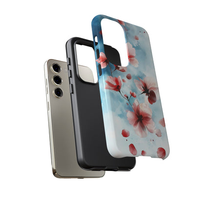 Pink Blossom Drift Samsung S23 Case - Tough