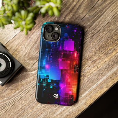 Spectral Circuit Grid · Tough Phone Case for iPhone · Black
