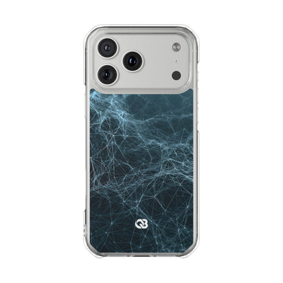 Teal Impact MagSafe Phone Case for iPhone - Arctic Neural Mesh