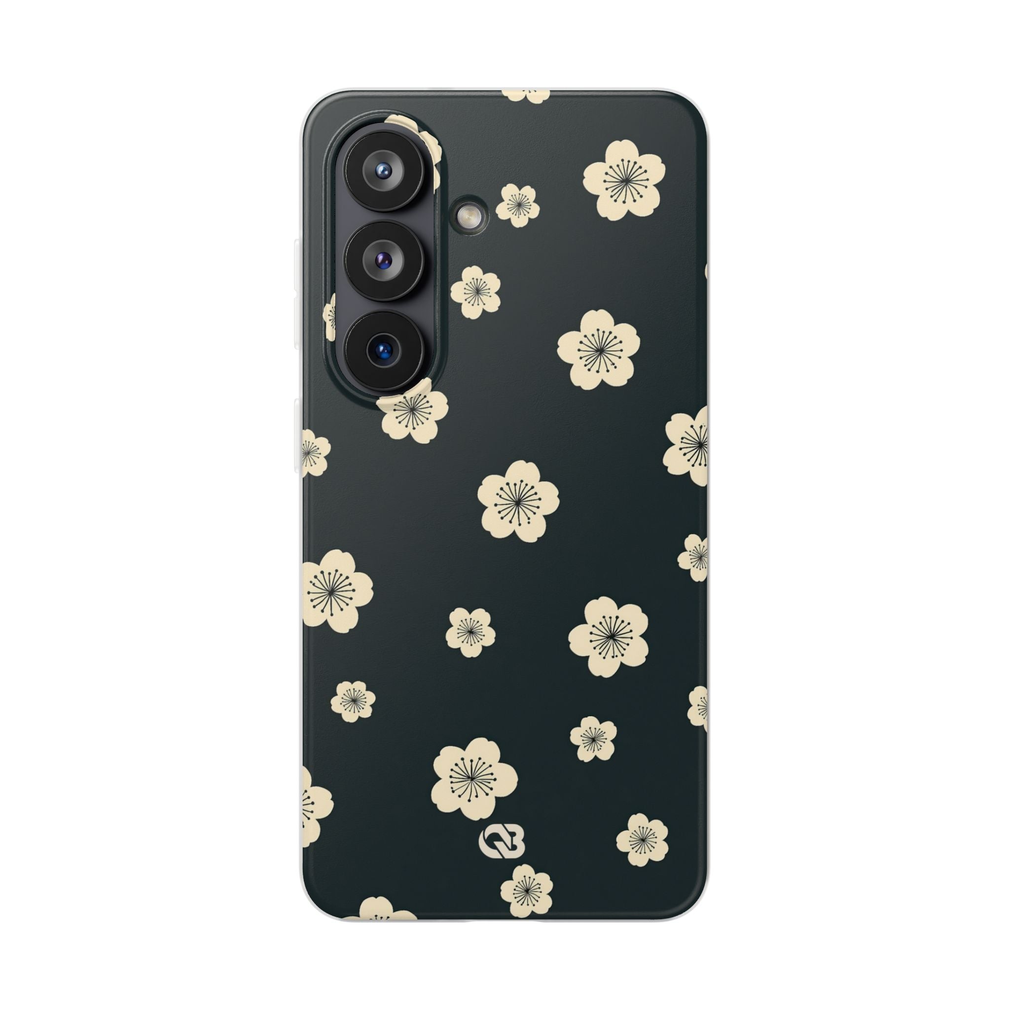 Teal Lite Phone Case for Samsung - Obsidian Cream Petals