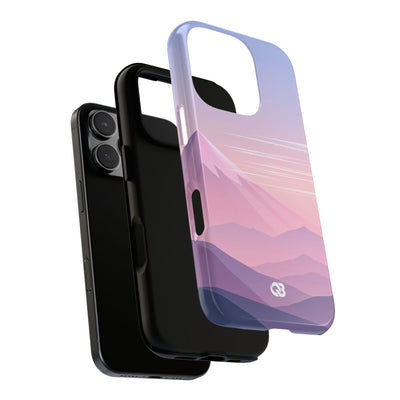 Purple Tough Phone Case for iPhone - Lavender Alpine Dawn