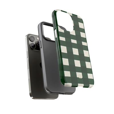 Hunter Green Plaid · Tough Phone Case for iPhone
