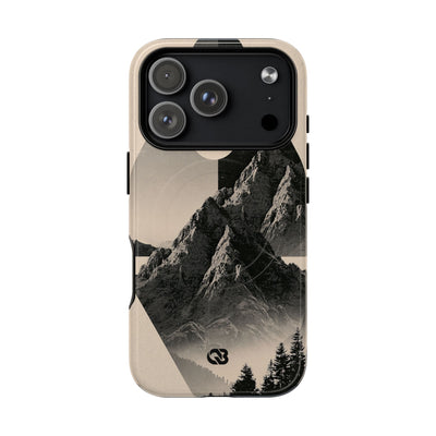 Beige Tough 2.0 Magsafe Phone Case for iPhone - Obsidian Summit Parchment