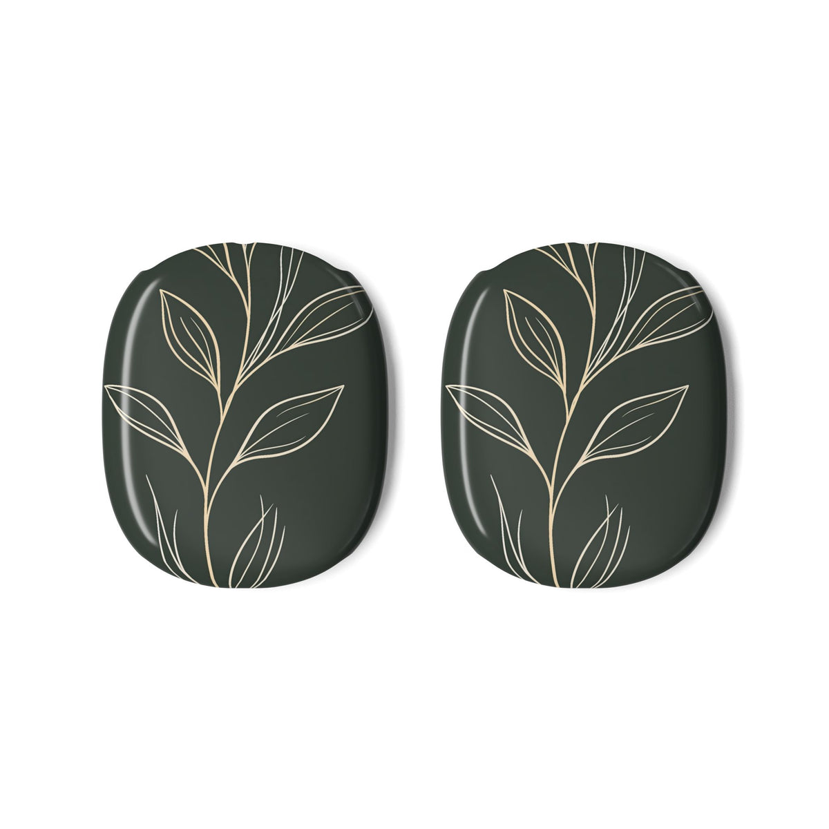 Minimal Botanical Stem · Hard Case for AirPods Max · Green