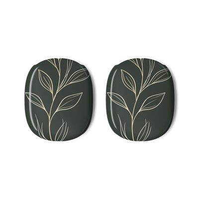 Minimal Botanical Stem · Hard Case for AirPods Max · Green