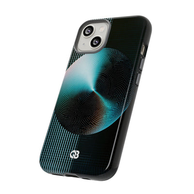 Blue Tough Phone Case for iPhone - Cyan Vector Sphere