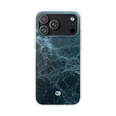 Teal Lite Phone Case for iPhone - Arctic Neural Mesh