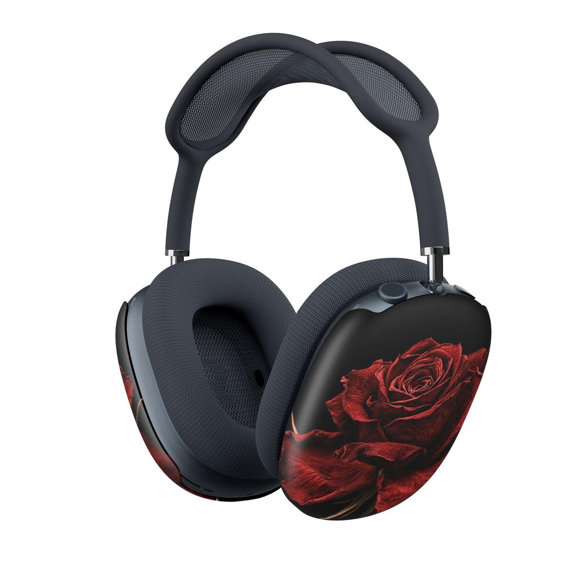 Crimson Noir Rose · Hard Case for AirPods Max · Black