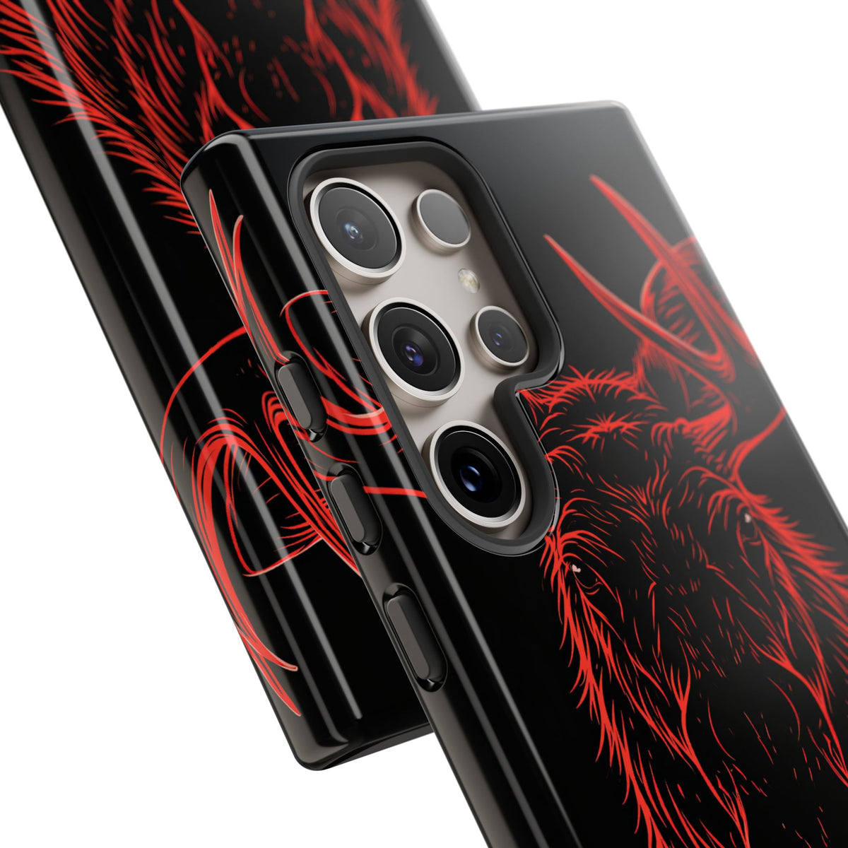 Nordic Moose Contour · Tough Phone Case for Samsung · Red