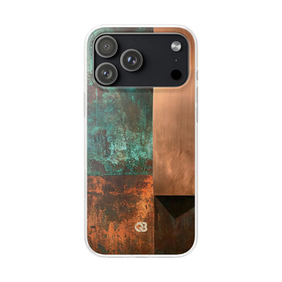 Teal Lite Phone Case for iPhone - Verdigris Copper Slab
