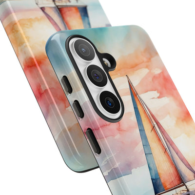 Crimson Horizon Sail · Tough Phone Case for Samsung