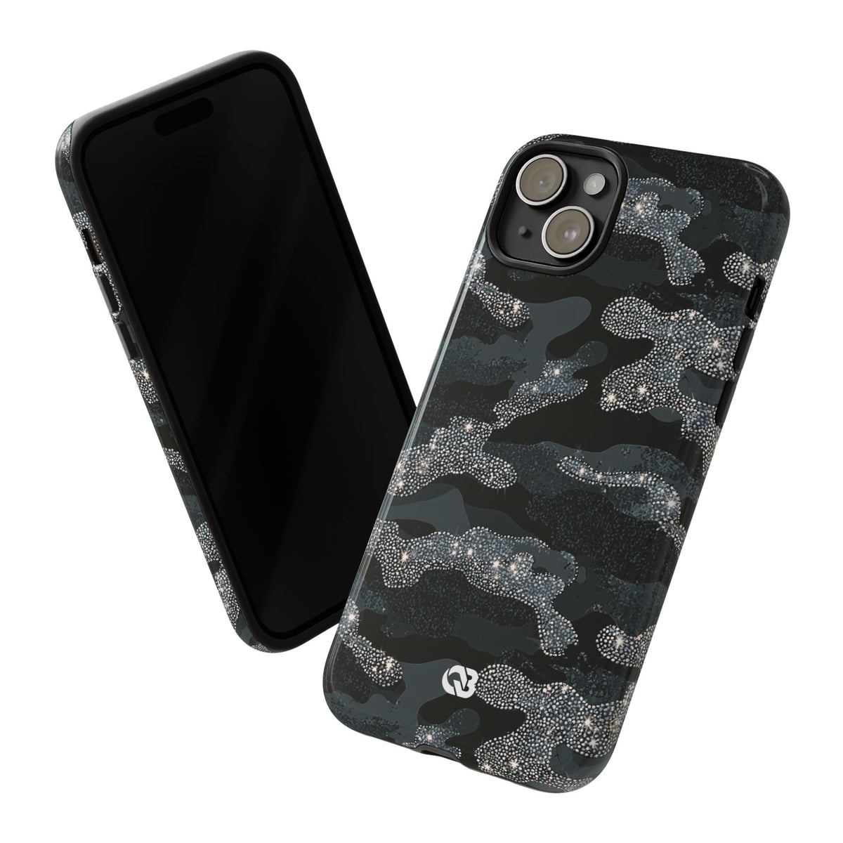 Glitter Shadow Camo · Tough Phone Case for iPhone · Black