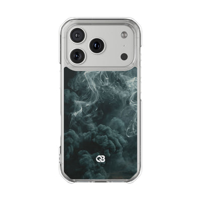 Luminescent Vapor Drift · Clear Impact Magnetic Phone Case for iPhone · Teal